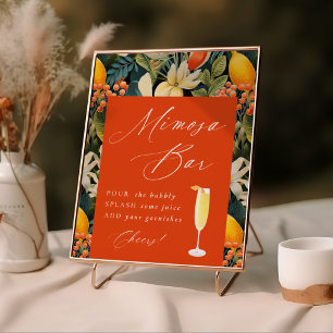 Tropical Orange Paradise Mimosa Bar Poster