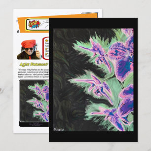 „Tropical Orchid“-Gemälde auf einem kleinen Druck  Einladung