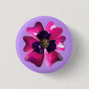 Tropical Orchid MOD Hippie Hawaii Wedding Blume Button