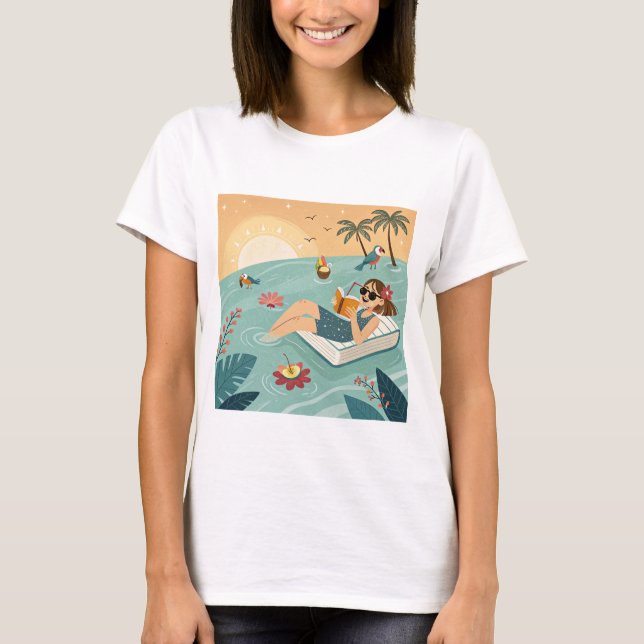 Tropical Page Turner Mood T-Shirt (Vorderseite)