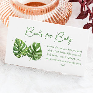 Tropical Palm Baby Showbücher für Baby Begleitkarte