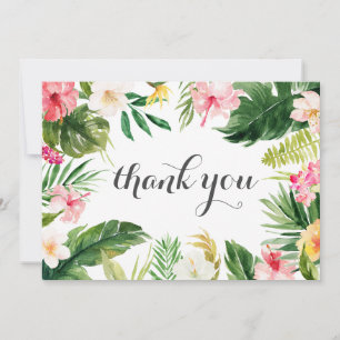 Tropical Palm Baum und Blumen Hochzeit danke