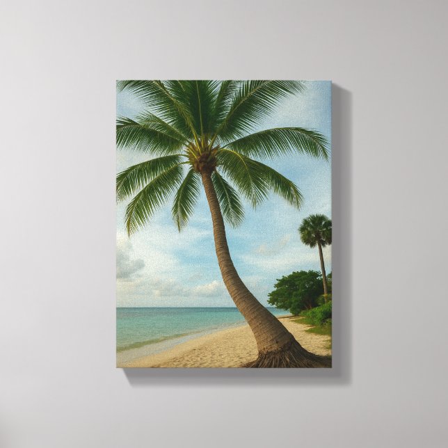 Tropical Palm Beach Paradies Leinwand Principal (Vorderseite)
