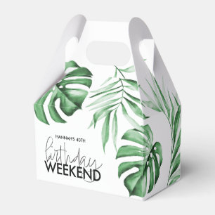 Tropical Palm Birthday Weekend Fevor Box Geschenkschachtel