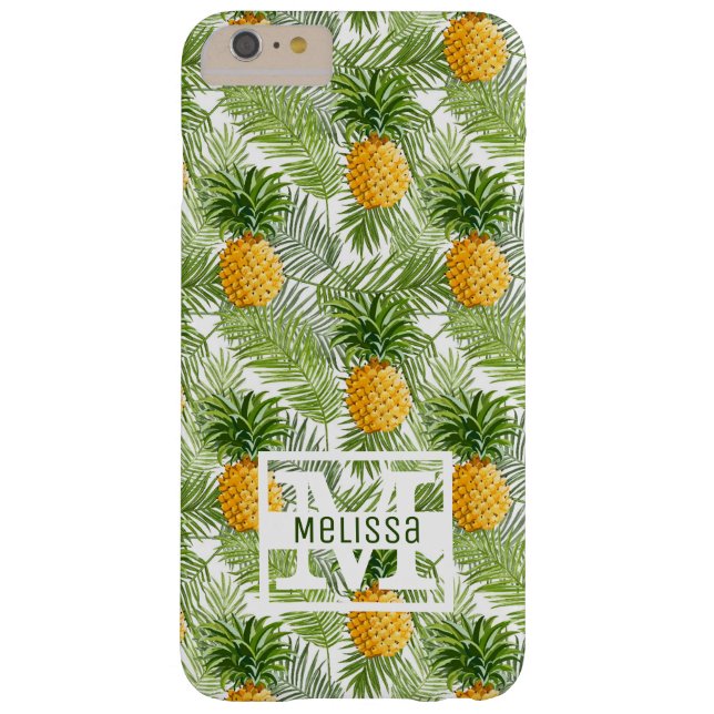 Tropical Palm Blätter & Ananas | Name hinzufügen Case-Mate iPhone Hülle (Rückseite)