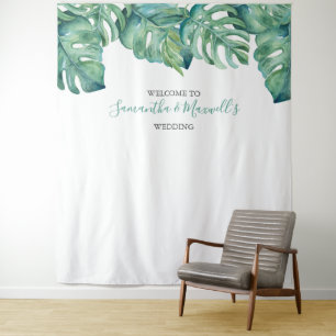 Tropical Palm Blätter Fotografie Hintergrund Wandteppich