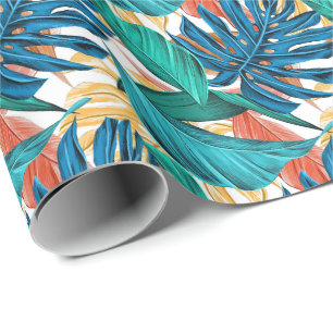 Tropical Palm Blätter Geschenkpapier