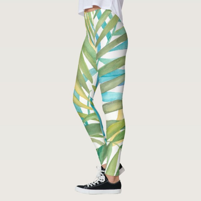 Tropical Palm Blätter Leggings (Links)