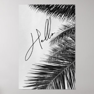 Tropical Palm Blätter Moderner Neuer Schriftart Ha Poster
