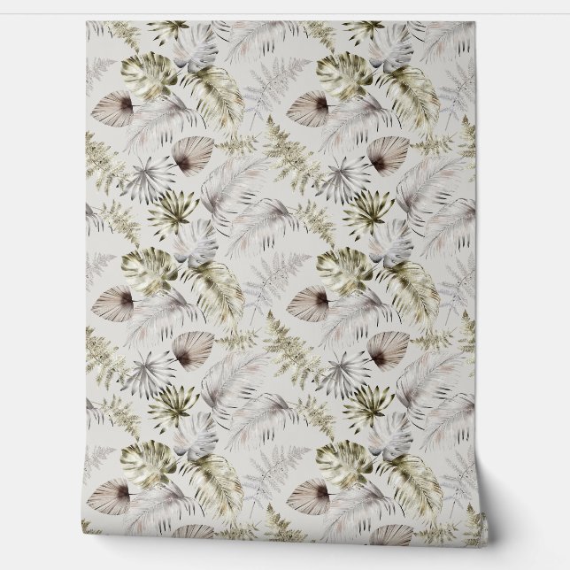 Tropical Palm Blätter Monsterra Tapete (Abrollen)