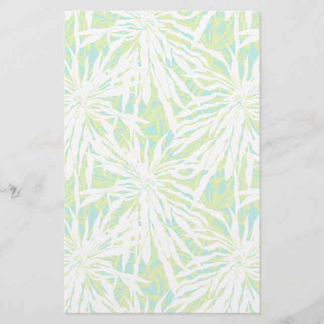 Tropical Palm Blätter Muster Briefpapier (Vorderseite)