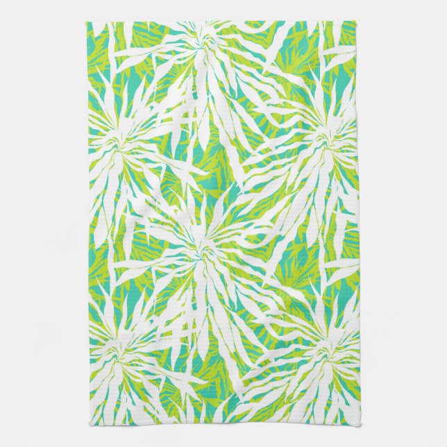 Tropical Palm Blätter Muster Handtuch (Vertikal)