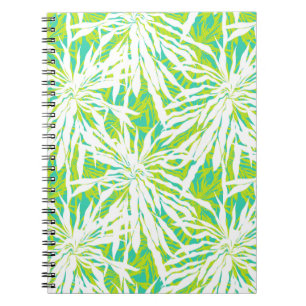 Tropical Palm Blätter Muster Notizblock