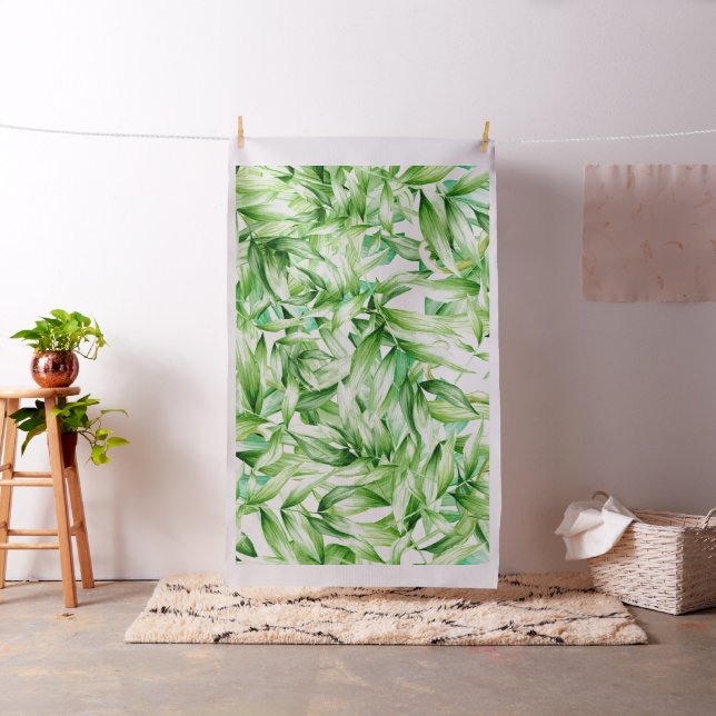 Tropical Palm Blätter Muster Stoff (Beispiel)