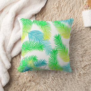 Tropical Palm Blätter Pattern Drehkissen - Grün Kissen