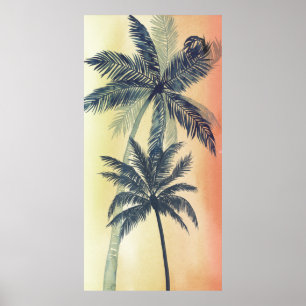 Tropical Palm Blätter Poster