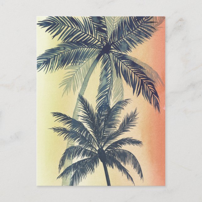 Tropical Palm Blätter Postkarte (Vorderseite)