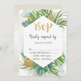 Tropical Palm Blätter Summer UAWG Einladung