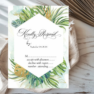 Tropical Palm Blätter Summer UAWG Einladung