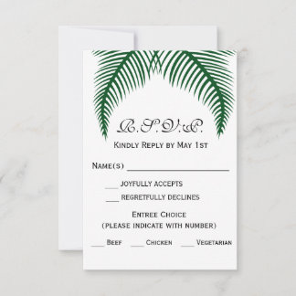Tropical Palm Blätter UAWG RSVP Karte