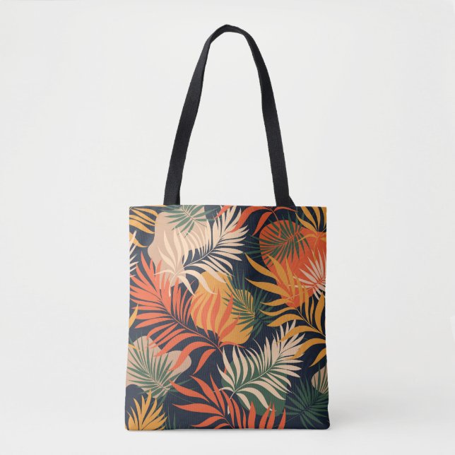 Tropical Palm Blätter: Vintag nahtlos (Vorderseite)
