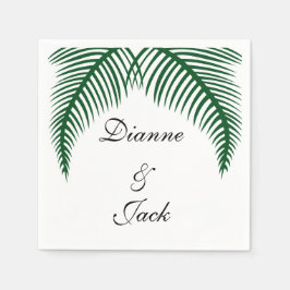 Tropical Palm Blätter Wedding Serviette
