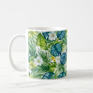 Tropical Palm Blume Kaffee Tasse