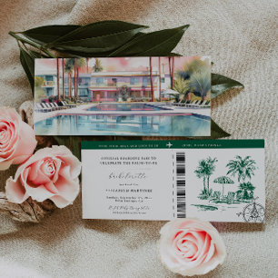 Tropical Palm   Boarding Pass Bachelorette