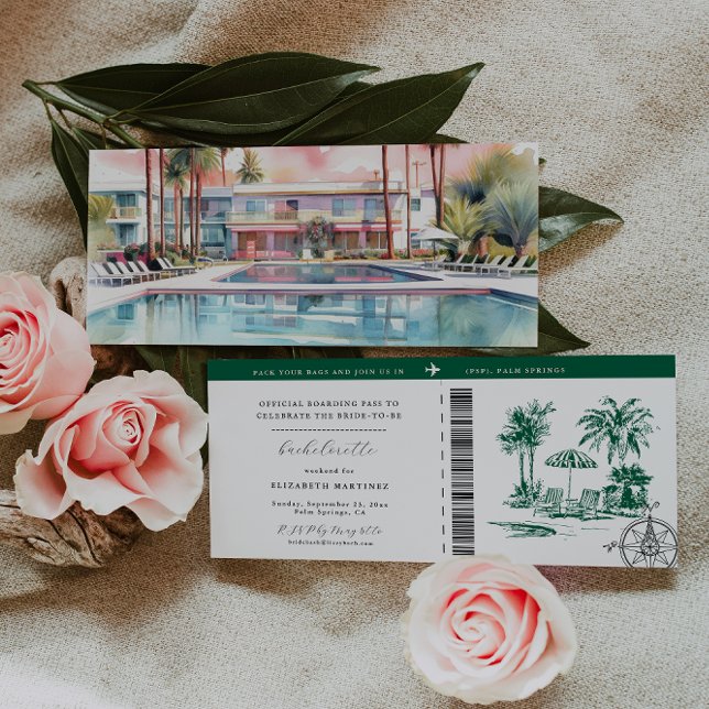 Tropical Palm | Boarding Pass Bachelorette (Von Creator hochgeladen)