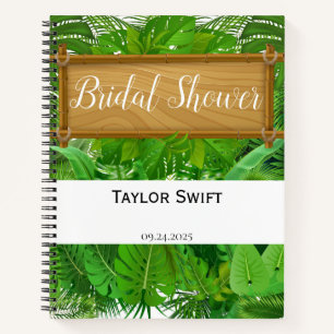 Tropical Palm Brautparty Gift Tracker Notizbuch
