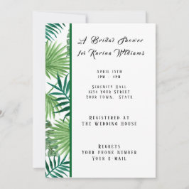 Tropical Palm Bridal Dusche Einladung