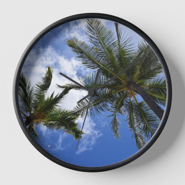 Tropical Palm Design Uhr (Vorderseite)
