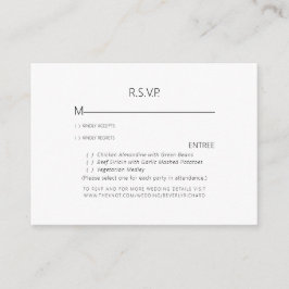 Tropical Palm Frontend White Wedding RSVP Umschlie Begleitkarte