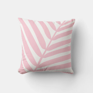 Tropical Palm Leaf Baby Pink Kissen