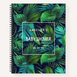 Tropical Palm Leaf Baby Shot List-Notebook Notizbuch