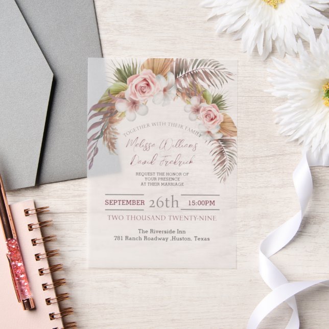 Tropical Palm Leaf Botanical Boho Chic Wedding (Hochzeit)