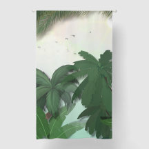 Tropical Palm Leaf Curtain