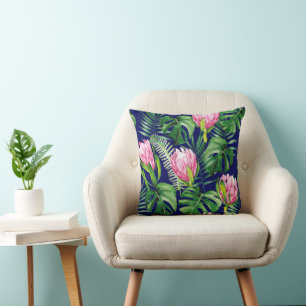 Tropical Palm Leaf Floral Kissen
