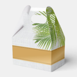 Tropical Palm Leaf Gable Favor Box Geschenkschachtel