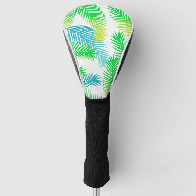 Tropical Palm Leaf Golf Club Headcover - Stilvoll (Vorderseite)