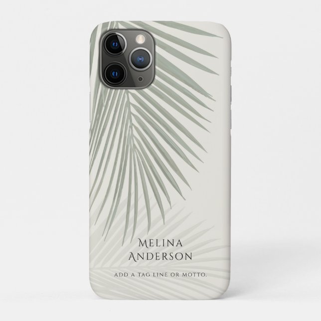 Tropical Palm Leaf Minimal Modern Case-Mate iPhone Hülle (Rückseite)