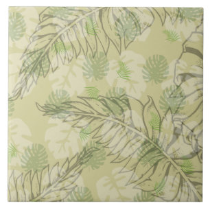 Tropical Palm Leaf Muster Fliese