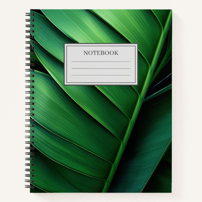 Tropical Palm Leaf Notizbuch (Vorderseite)