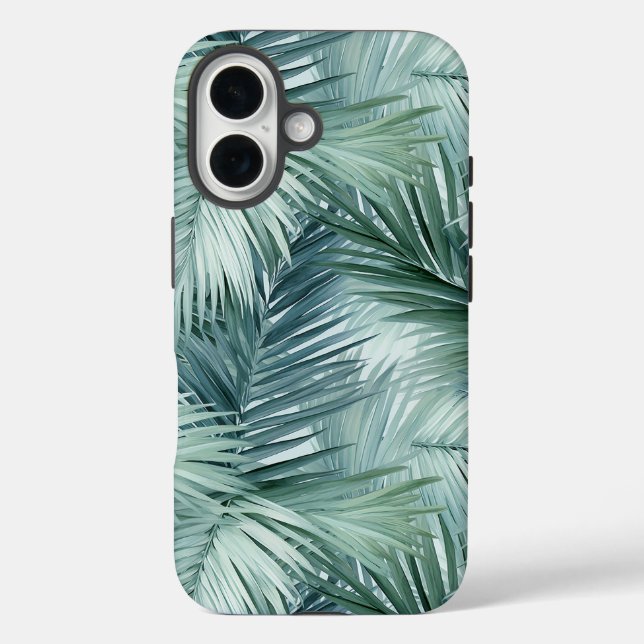 Tropical Palm Leaf Pattern Tough Case-Mate iPhone Hülle (Rückseite)