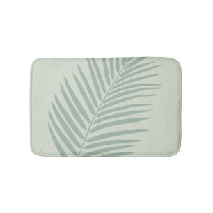 Tropical Palm Leaf Sage Green Badematte