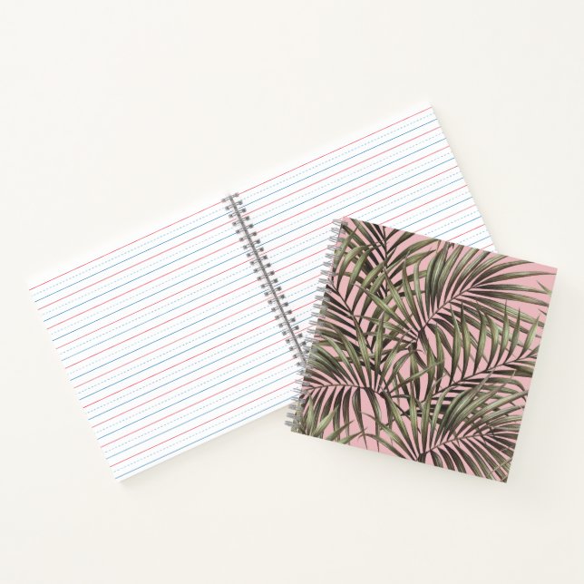 Tropical Palm Leaf Spiral Notebook Notizbuch (Innenseite)
