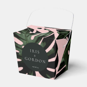 Tropical Palm Leaf Wedding Custom Geschenkschachtel