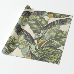 Tropical palm leaves, jungle leaf seamless vintag geschenkpapier
