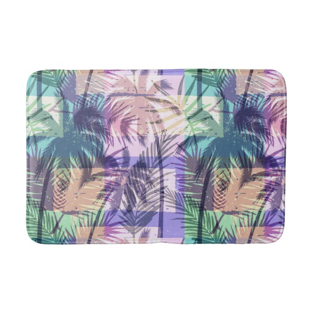 Tropical Palm Pattern Bad Matten (Vorderseite)