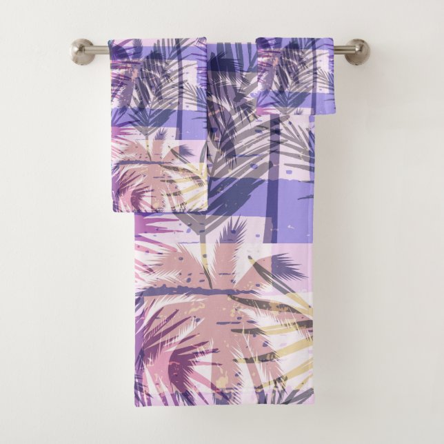 Tropical Palm Pattern Handtuch Set (Insitu)